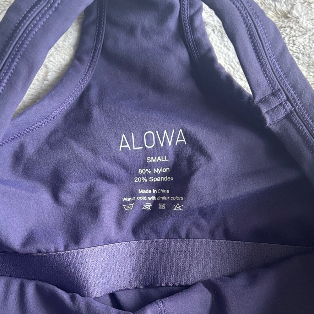 ALOWA SET Sport bra/Leggings grape 🍇 color size Small - Picture 7 of 14